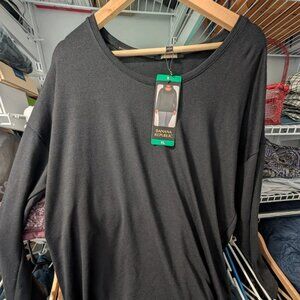 Banana Republic Ladies' LS Top 1010344 BLACK,NWT XL